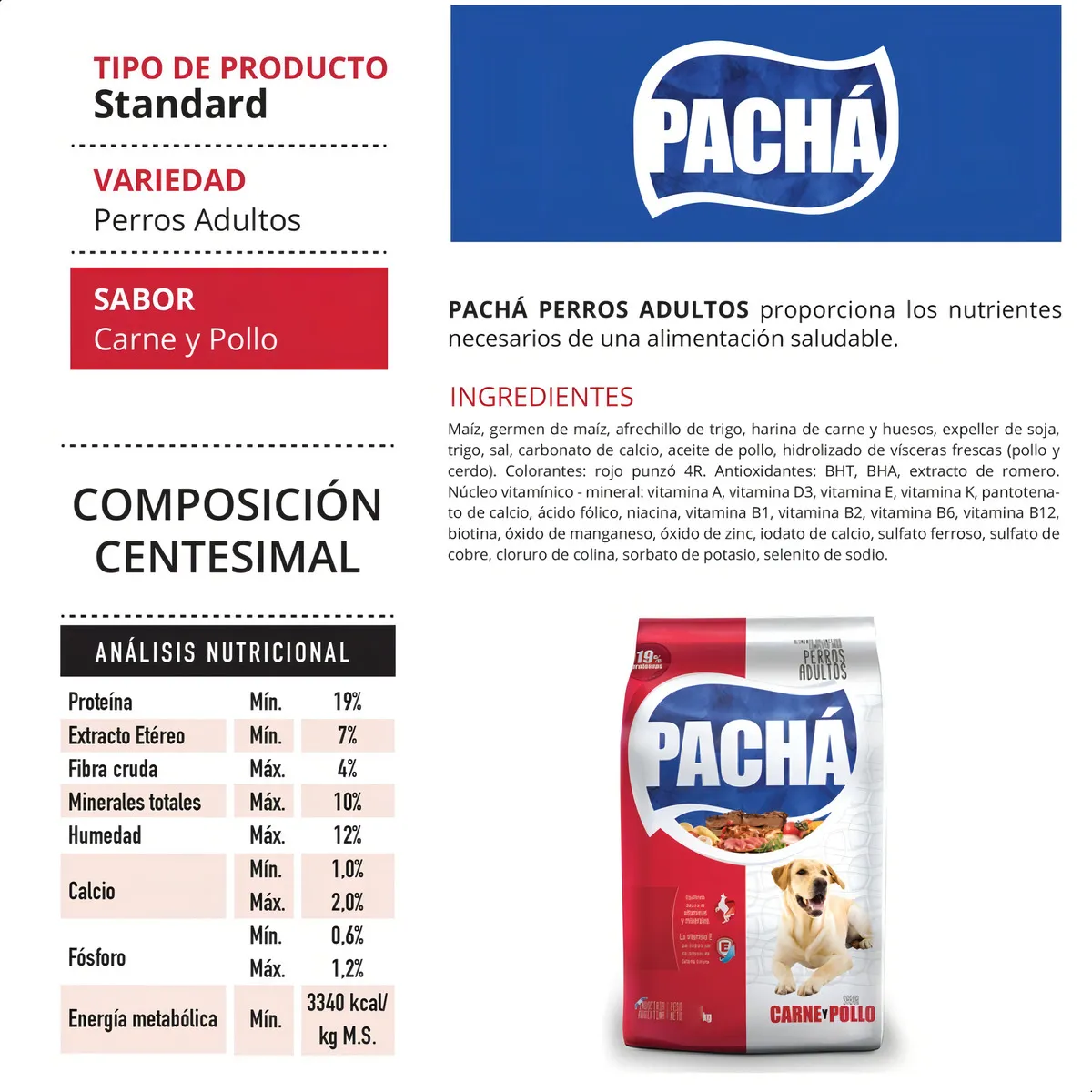 Pachá Carne y Pollo para Perro Adulto Mediana/Grande - 2