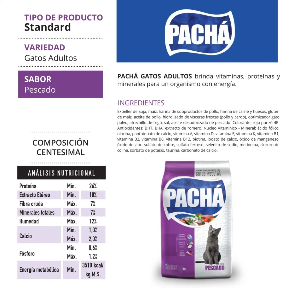 Pachá Pescado para Gato Adulto - 2