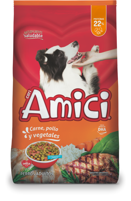Cari Amici Carne, Pollo y Vegetales para Perro Adulto