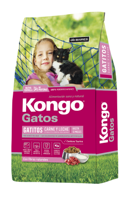 Kongo Gourmet Gato Kitten Sabor Carne y Leche - 1