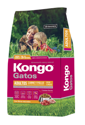 Kongo Gato Adulto Sabor Carne y Pollo - 1