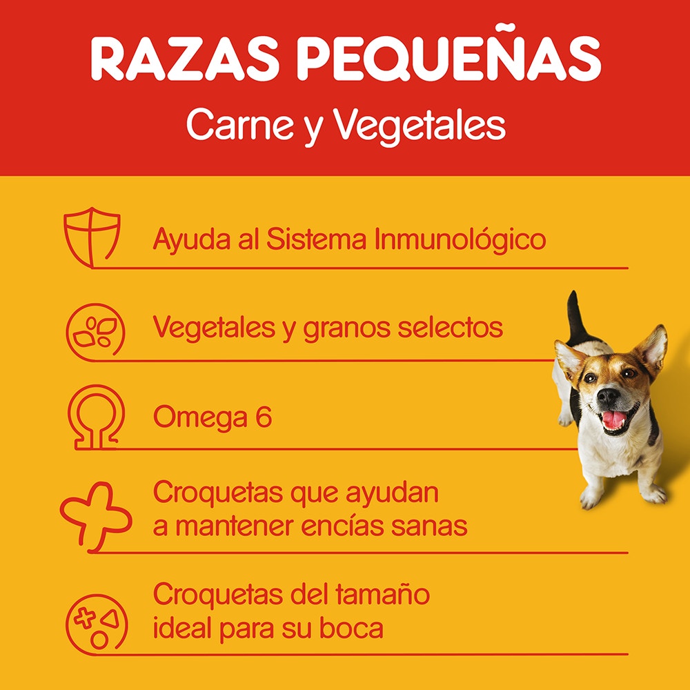 Pedigree Carne y Vegetales para Perro Adulto Raza Pequeña - 3