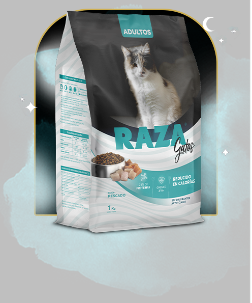 Raza Reducido en Calorías Sabor Pescado para Gato Adulto