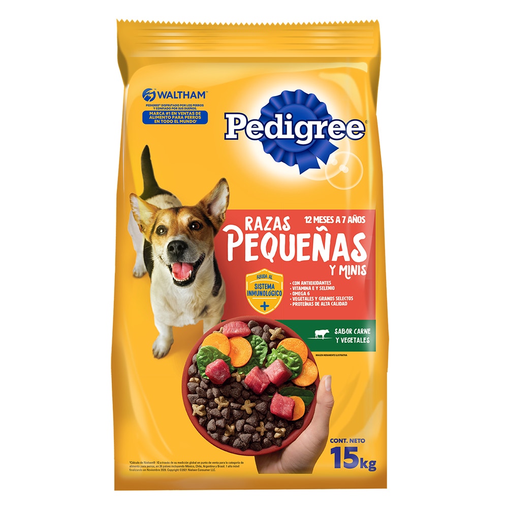 Pedigree Carne y Vegetales para Perro Adulto Raza Pequeña - 1