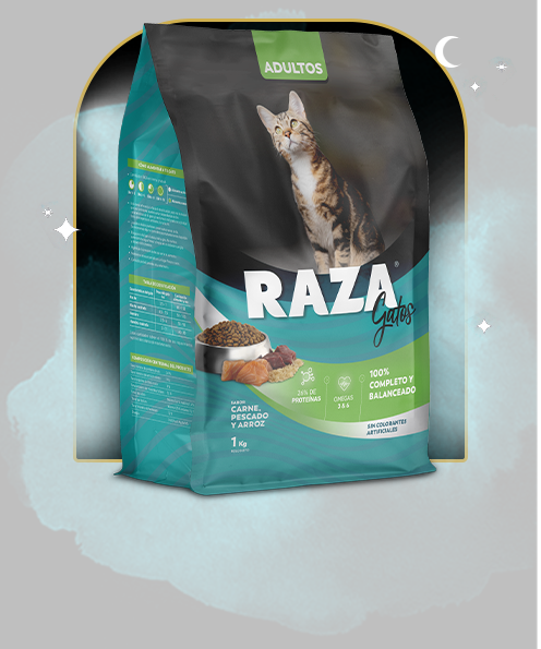 Raza Carne, Pescado y Arroz para Gato Adulto