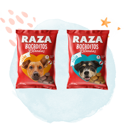 Raza Bocaditos Blandos Carne para Perro Adulto y Cachorro