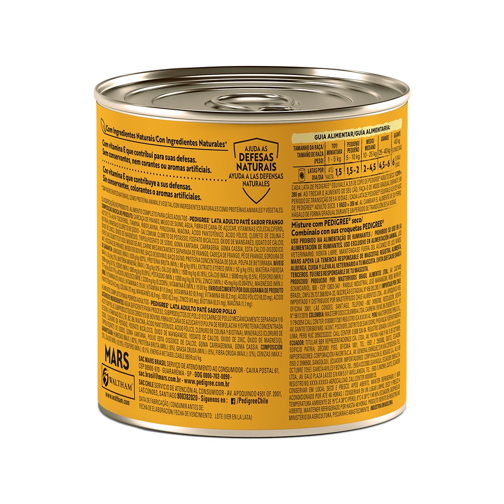 Pedigree Paté Sabor Pollo para Perro Adulto - 2