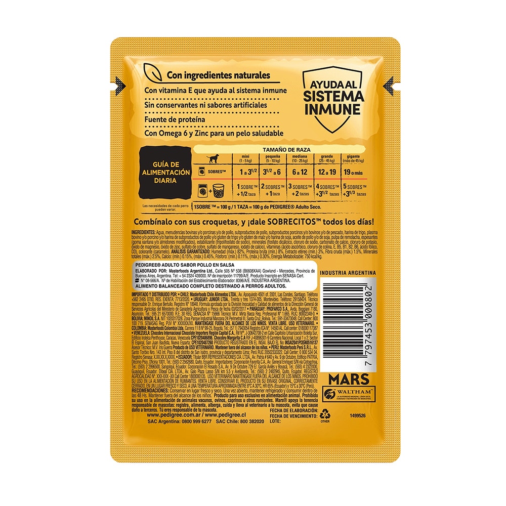 Pedigree Sabor Pollo para Perro Adulto - 2