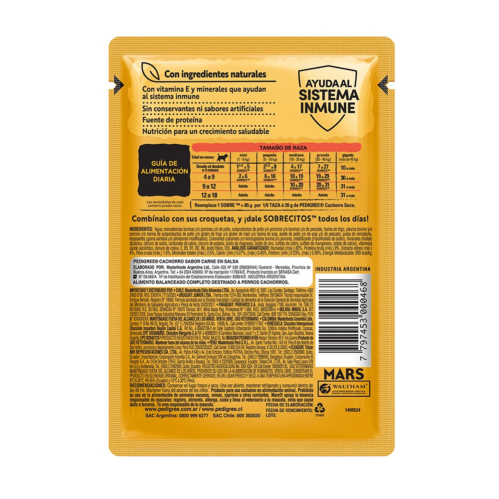 Pedigree Cachorro En Salsa Sabor Carne - 2