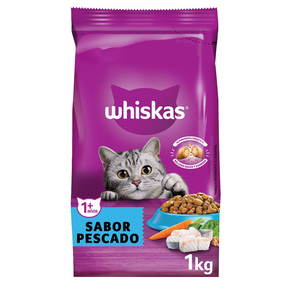 Whiskas Pescado para Gato Adulto - 1