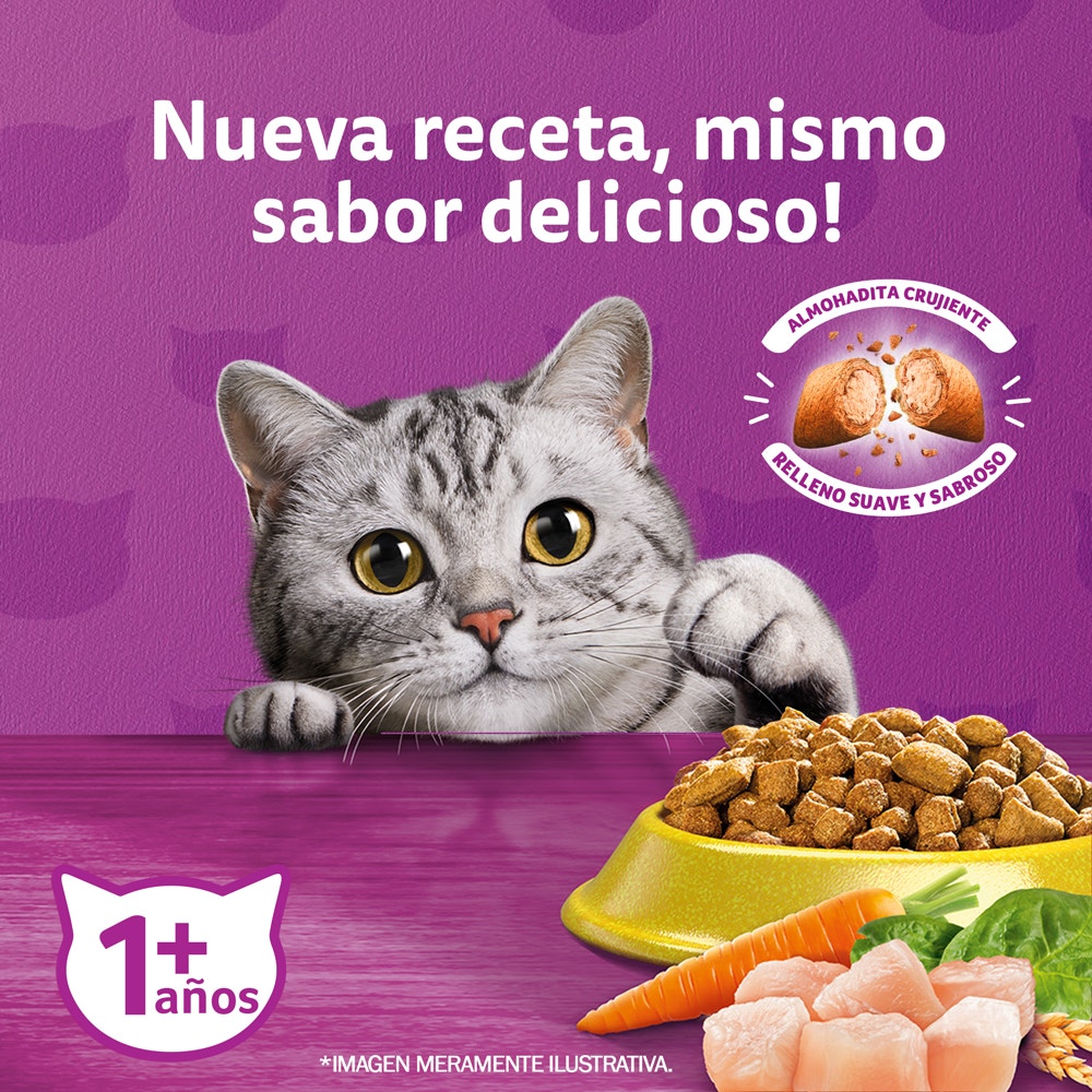 Whiskas Pollo y Leche para Gato Adulto - 3