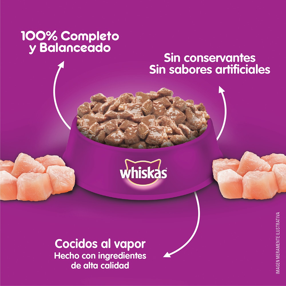 Whiskas Pavo en Salsa para Gato Adulto - 4
