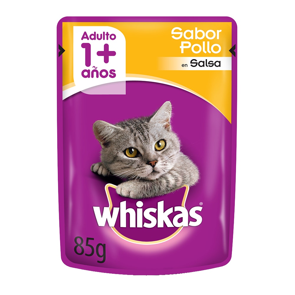 Whiskas Pollo en Salsa para Gato Adulto - 1