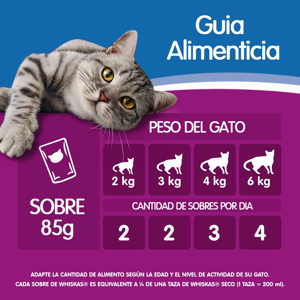 Whiskas Sardina en Salsa para Gato Adulto - 6