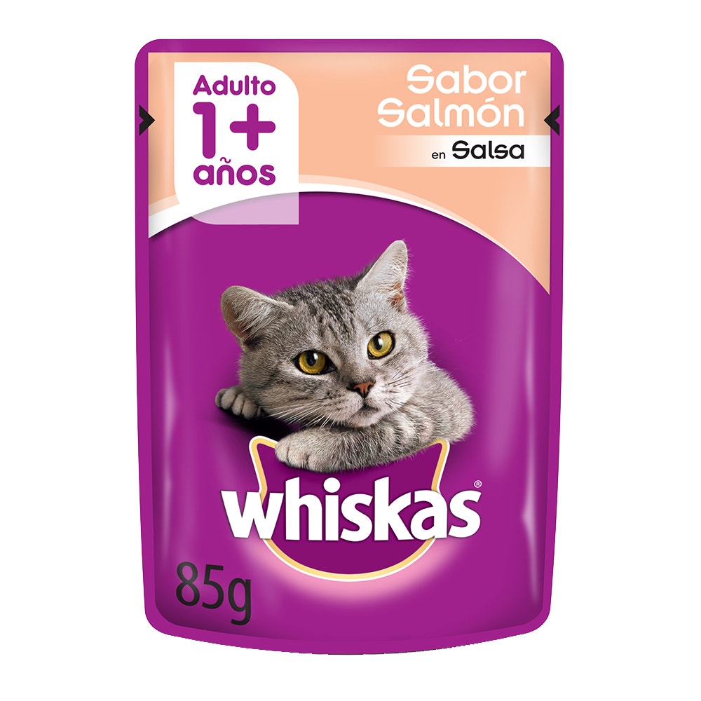 Whiskas Salmón en Salsa para Gato Adulto - 1