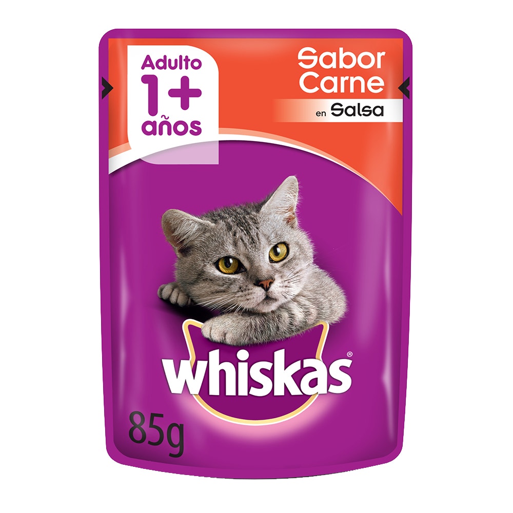 Whiskas Carne en Salsa para Gato Adulto - 1