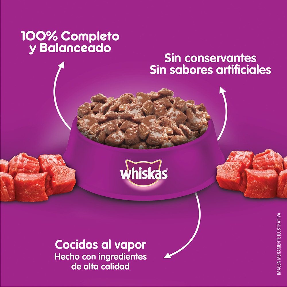 Whiskas Carne en Salsa para Gato Adulto - 5