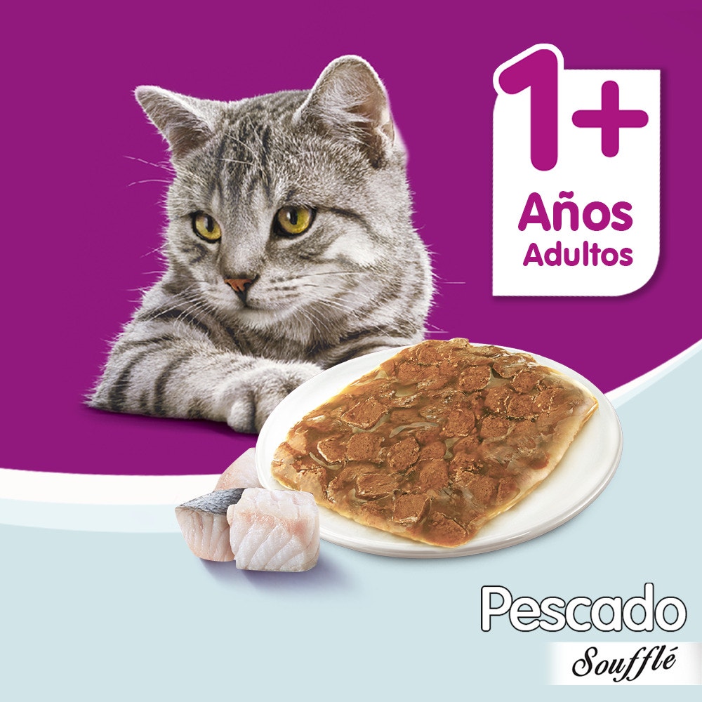Whiskas Pescado en Soufflé para Gato Adulto - 5
