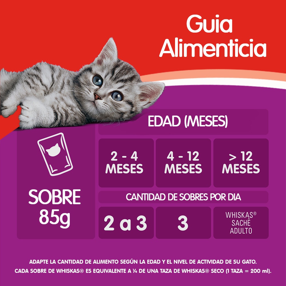 Whiskas Carne en Salsa para Gato Cachorro - 6