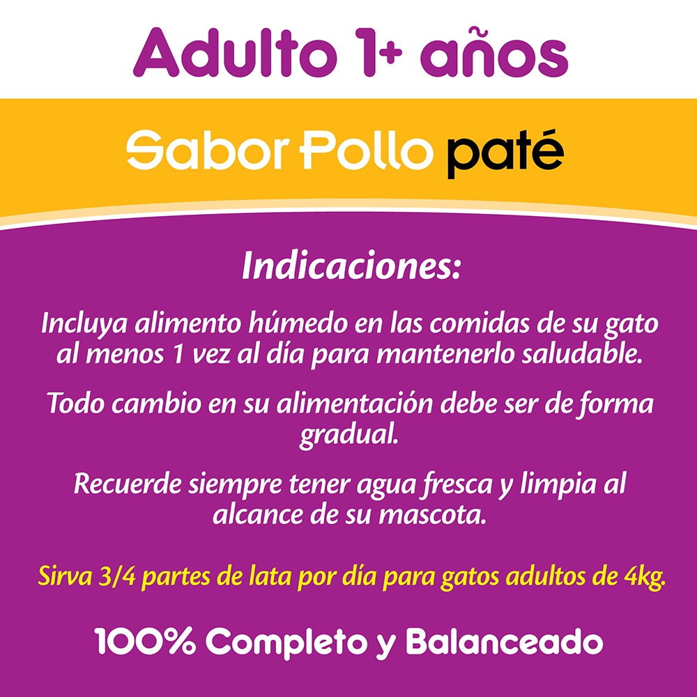 Whiskas Pollo en Paté para Gato Adulto - 4