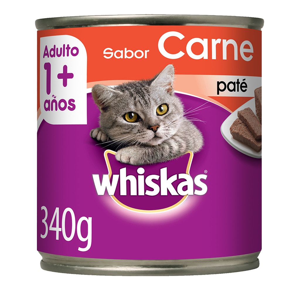 Whiskas Carne en Paté para Gato Adulto - 1