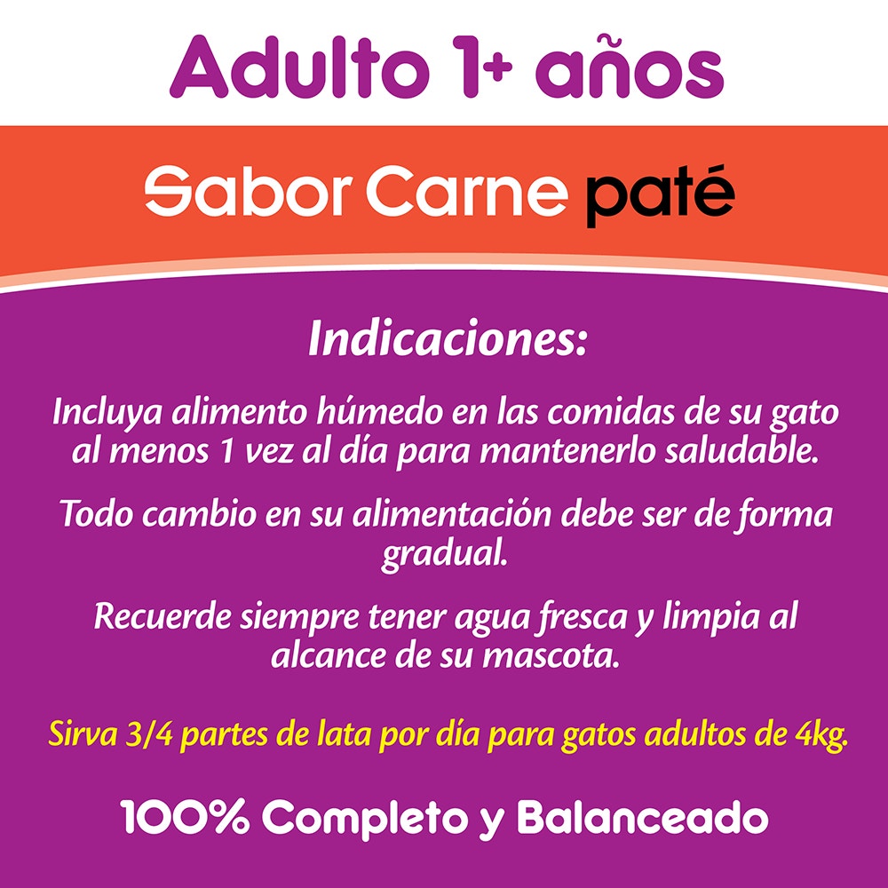 Whiskas Carne en Paté para Gato Adulto - 4