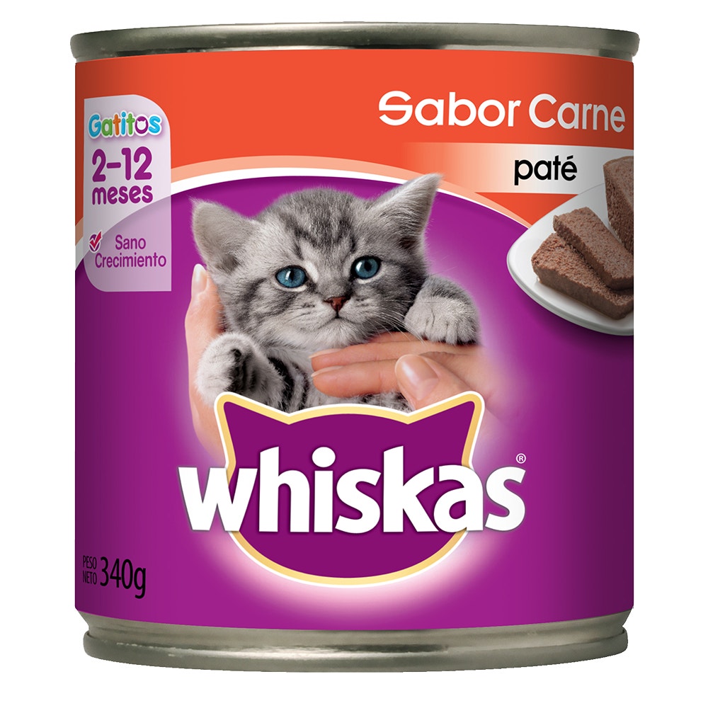 Whiskas Carne en Paté para Gato Cachorro - 1